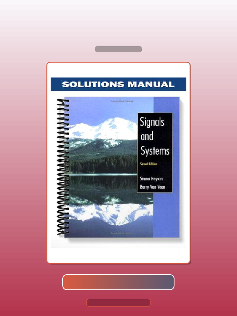 Signals and Systems 2nd Edition by Simon Haykin E-book Testbank ...