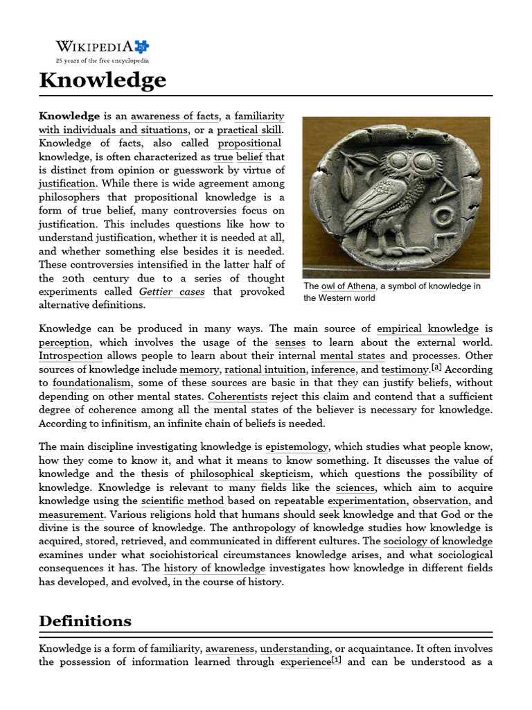 Understanding Knowledge and Its Types | PDF | Knowledge | Epistemology