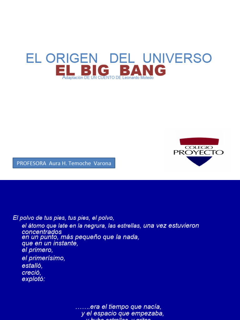 Origen del Universo: Teoría del Big Bang | PDF | Universo | Galaxia