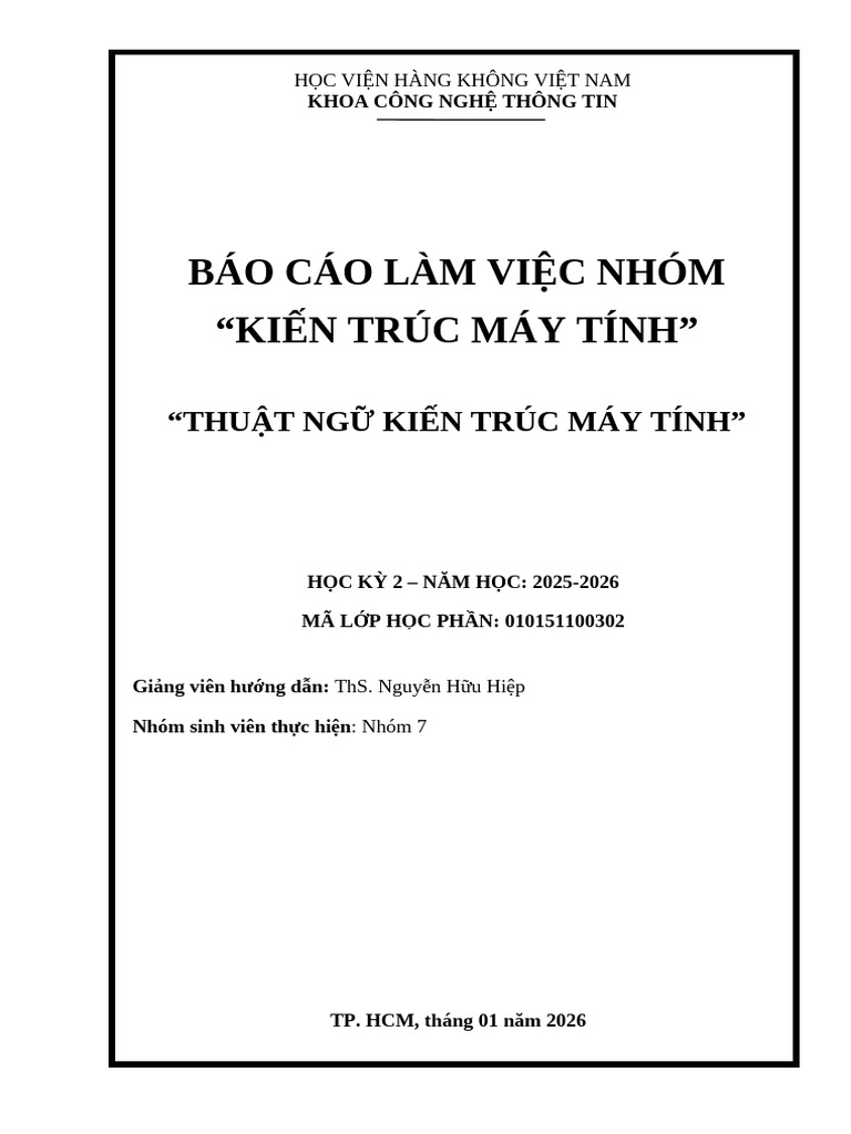 KTMT Nhom7 Vaa | PDF