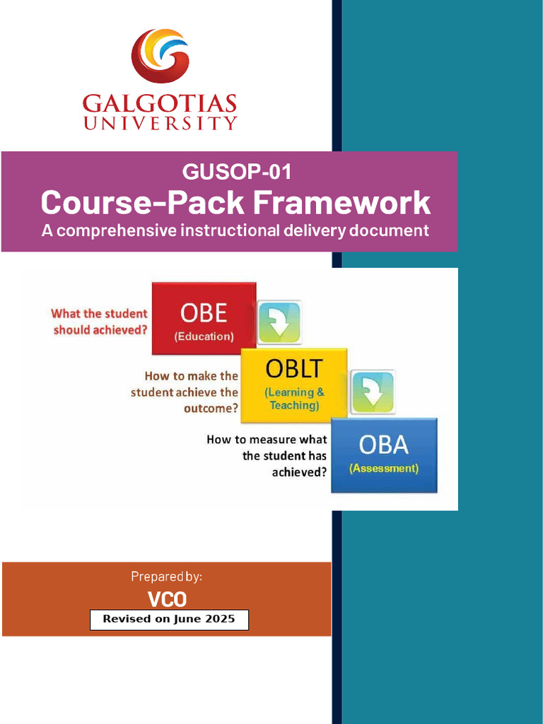 Comprehensive Course Pack Framework | PDF | Educational Assessment ...