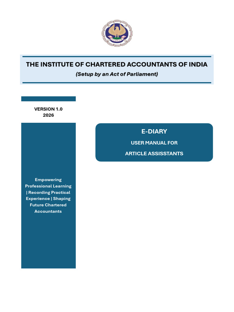Updated E-Diary Manual_251230_191917 | PDF | Accounting