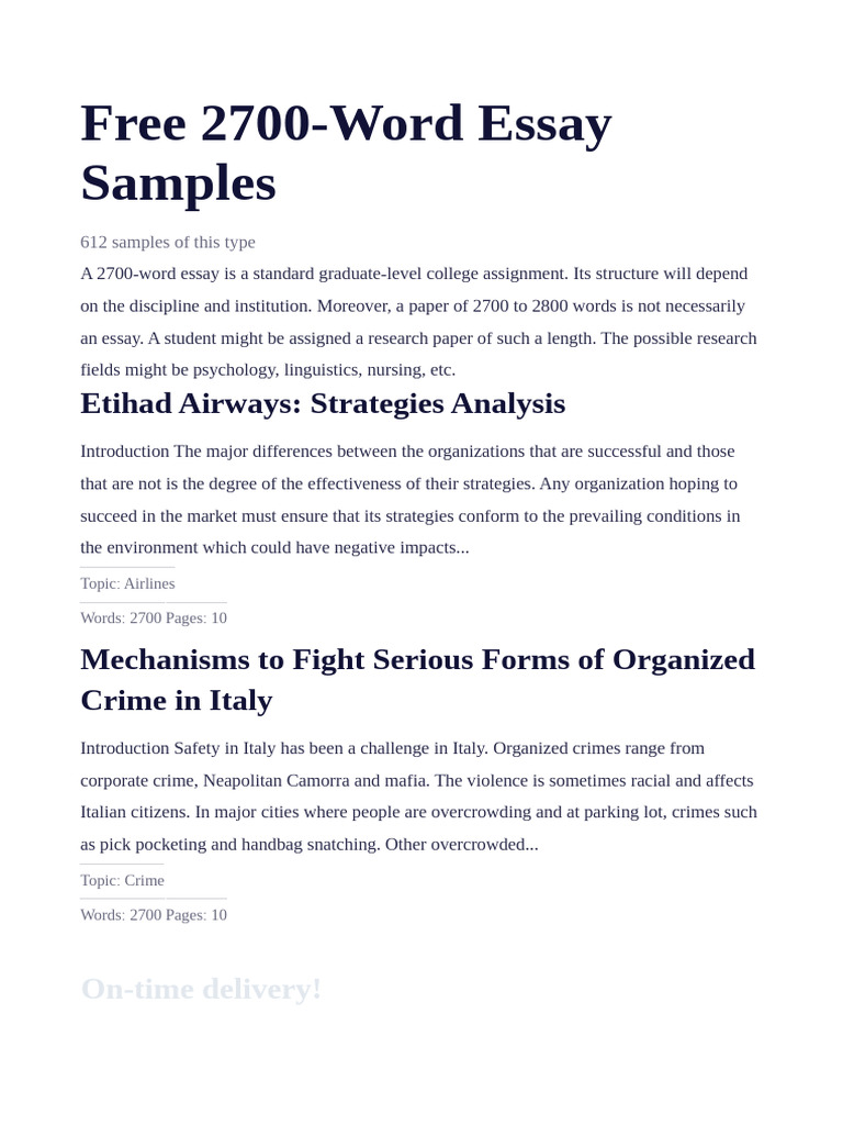 2700-Word Essay Samples Collection | PDF | Marketing | Cannabis (Drug)