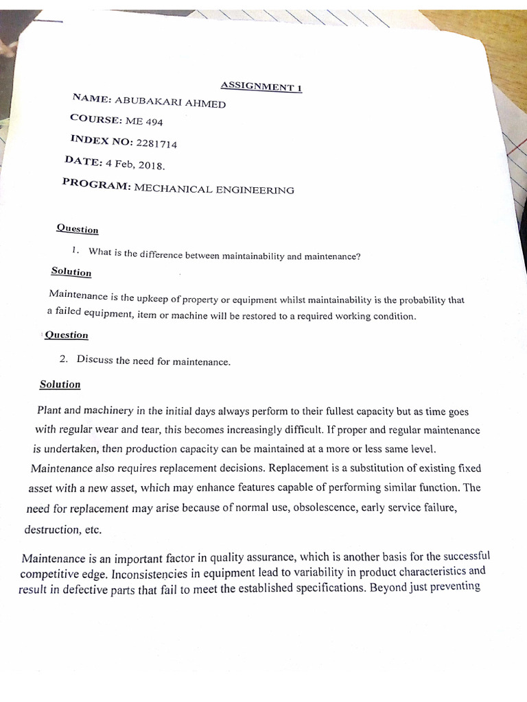 ME 494 Assignment | PDF