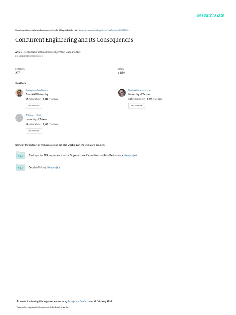 Concurrent Engineering's Impact on Innovation | PDF | Pricing | Innovation