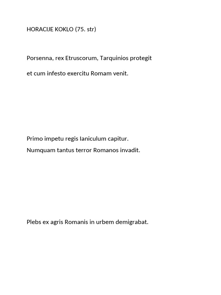 Horacije Koklo | PDF