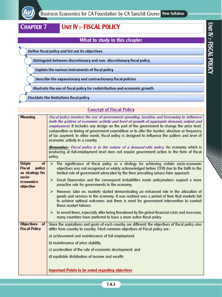 Understanding Fiscal Policy Concepts | PDF | Fiscal Multiplier | Fiscal ...