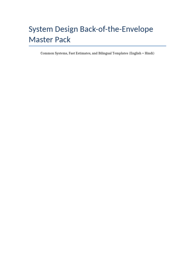System Design Interview Problems Guide | PDF