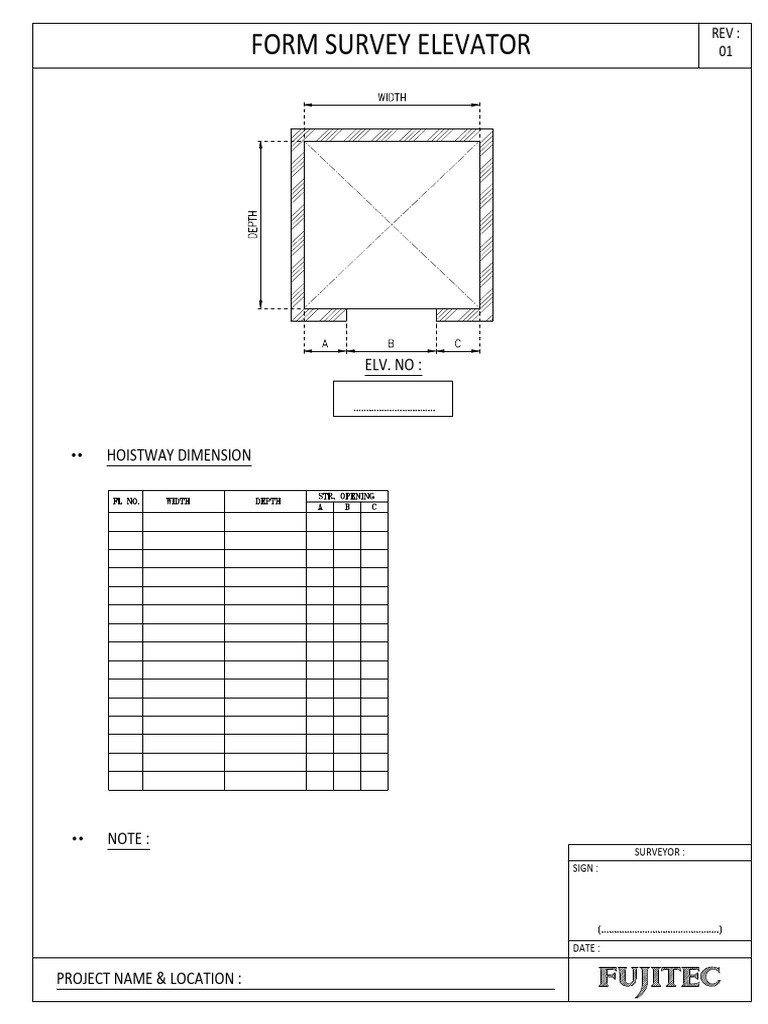 Elevator Survey Form Template | PDF