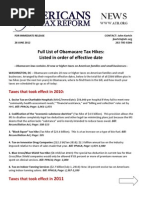 Download Comprehensive List of Obamacare Tax Hikes Effective Date by Susan Duclos SN98663328 doc pdf