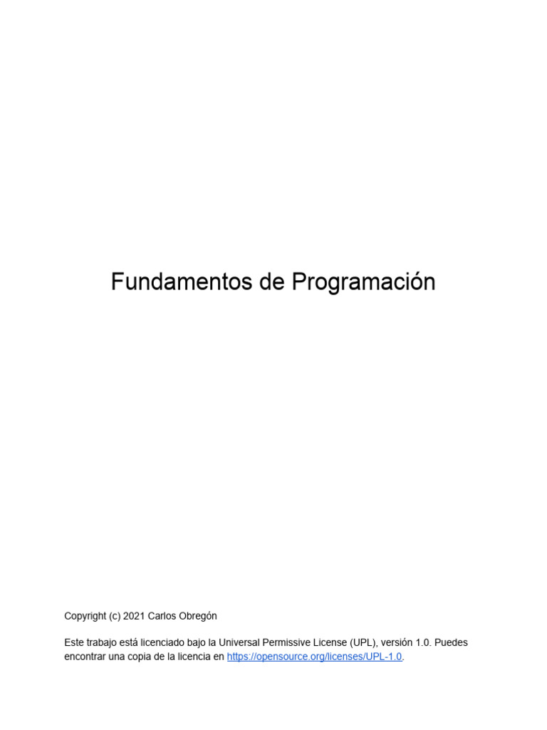 Fundamentos de Programación y Aprendizaje | PDF | Programa de ...