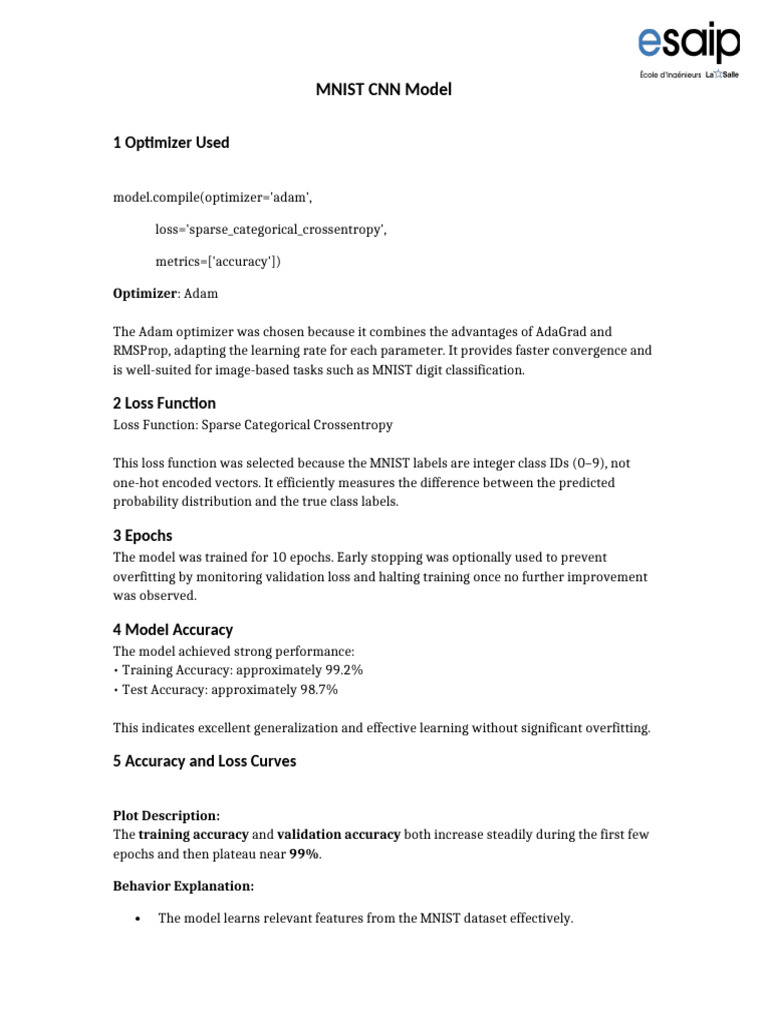 MNIST CNN Model Optimization Insights | PDF