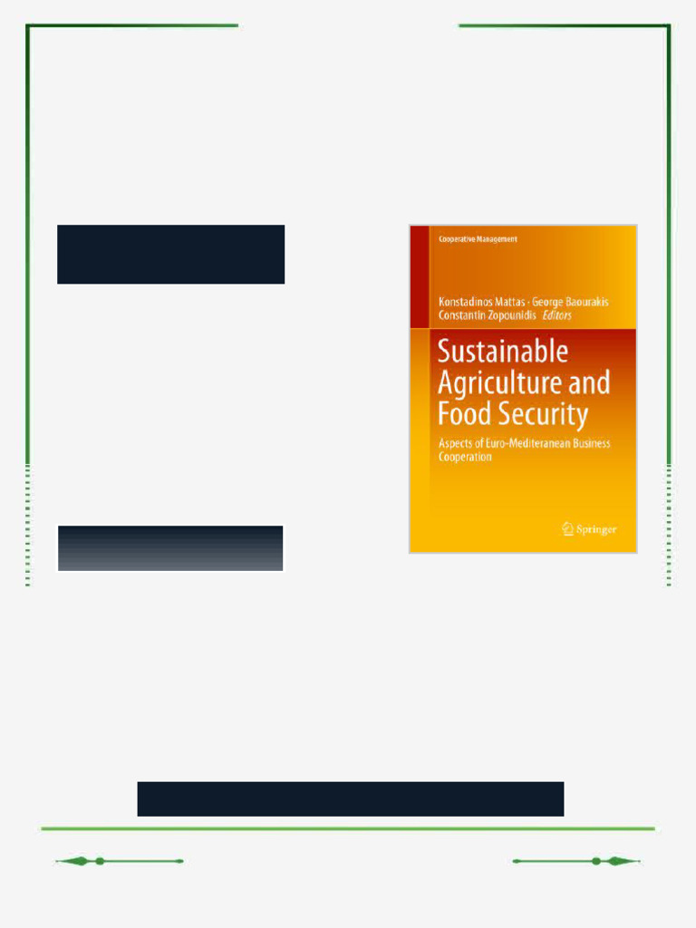 Sustainable Agriculture and Food Security Konstadinos Mattas eBook ...