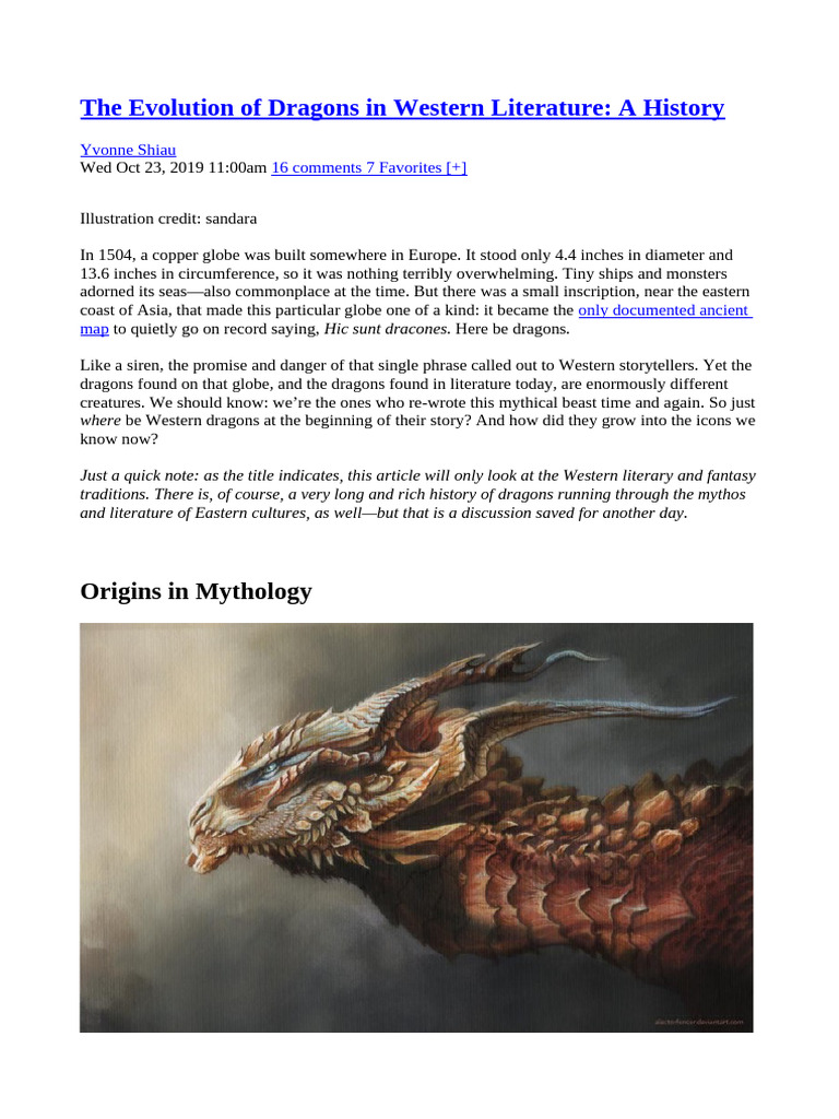 history-of-dragons-in-western-literature-pdf-dragon