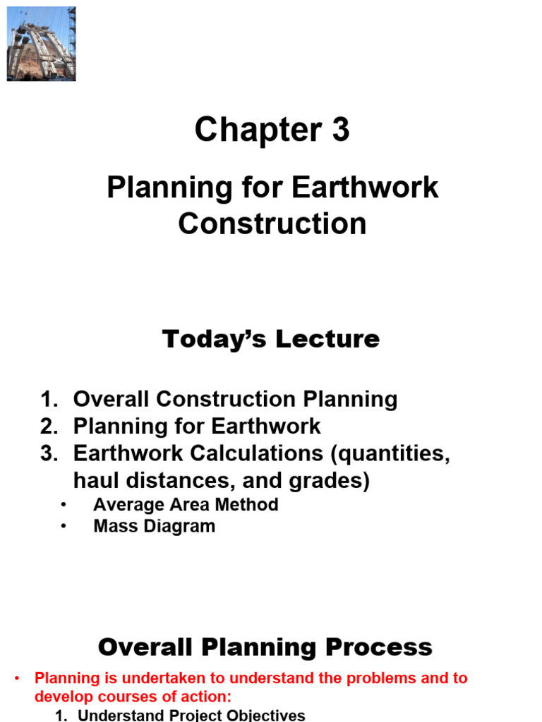 Earthwork Construction Planning Guide | PDF | Area | Volume