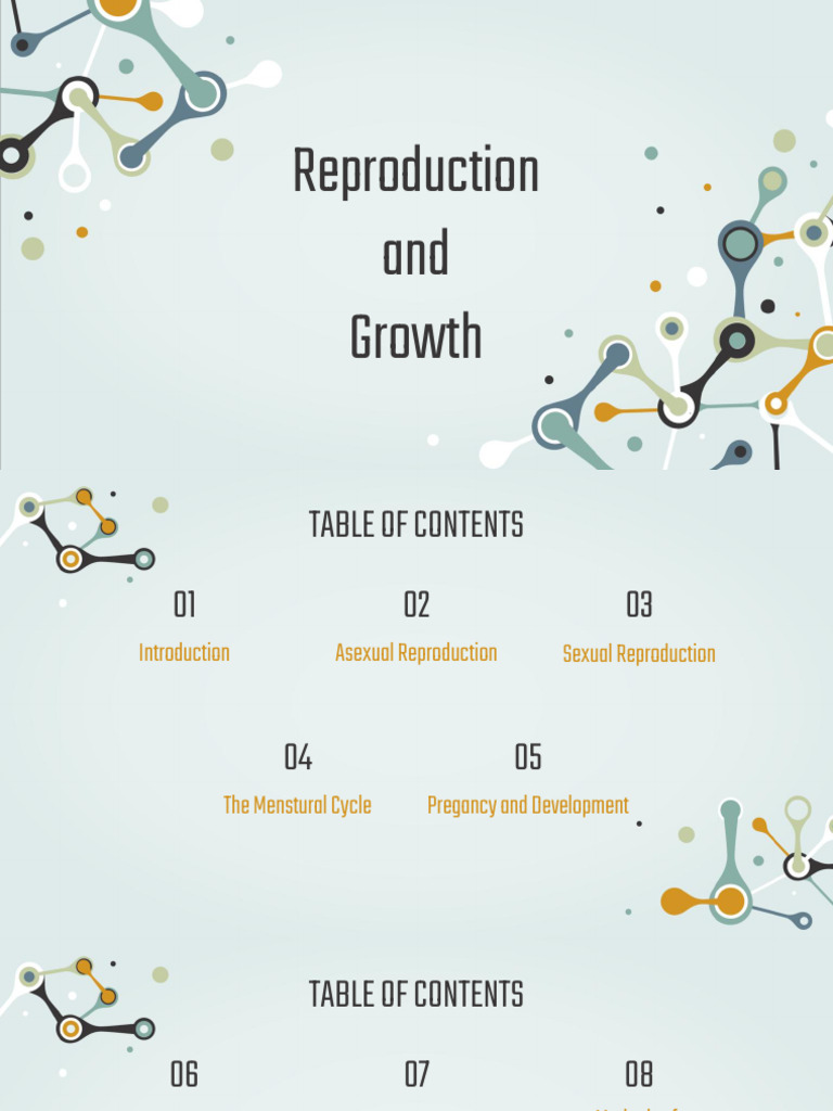 Reproduction and Growth Overview | PDF | Menstrual Cycle | Sexual ...