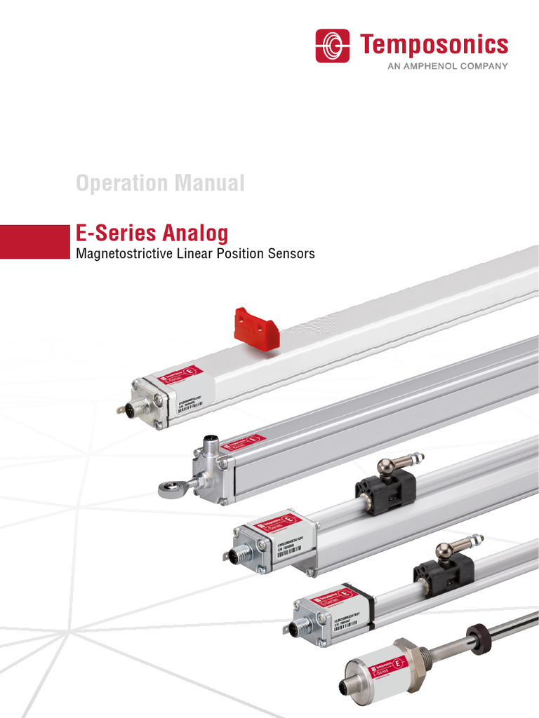 E-Series Analog Position Sensor Manual | PDF | Sensor | Waveguide