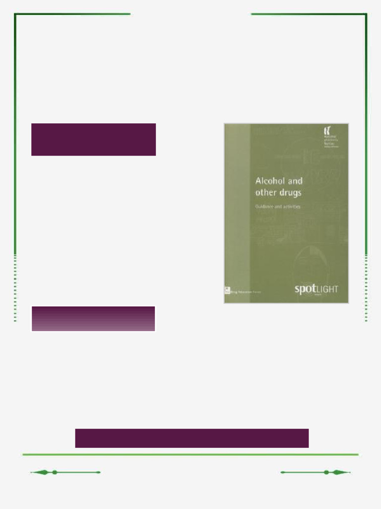 Alcohol and Other Drugs Guidance and Activities 1st Edition National ...