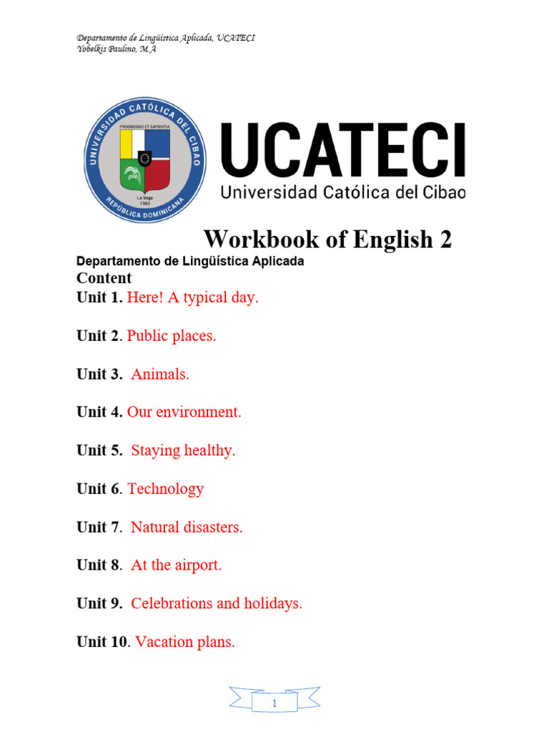 English 2 Workbook for Language Learning | PDF | Mammals | Adjective