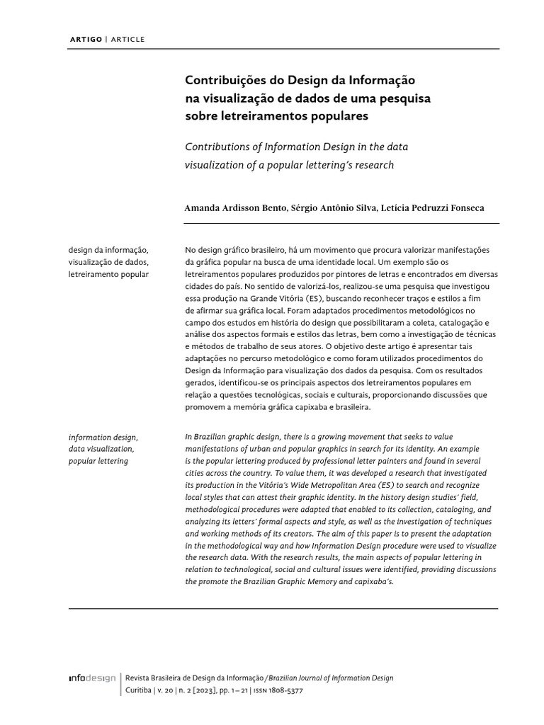 Artigo Completo Infodesign | PDF | Dados | Artefato (Arqueologia)