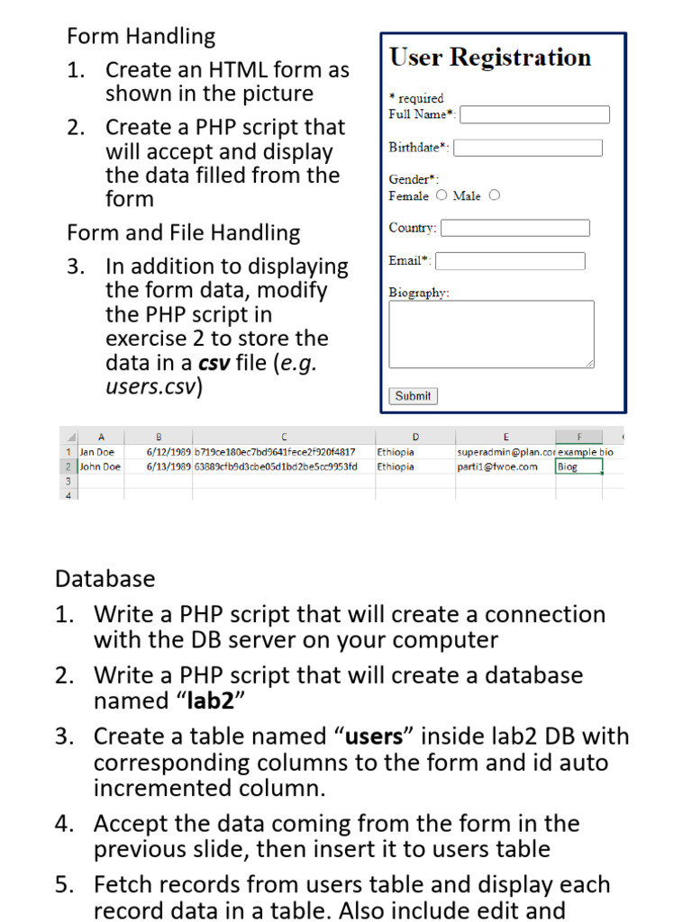 PHP Form and Database Handling Guide | PDF