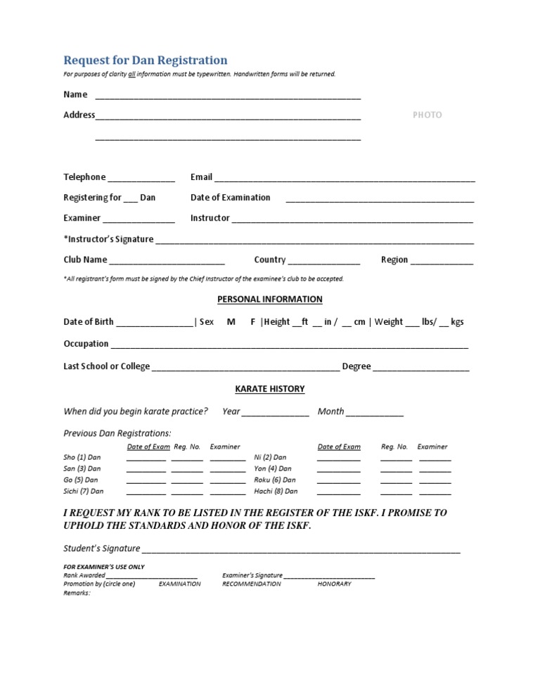Dan Registration Request Form | PDF | Career & Growth | Finance & Money ...