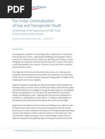 Download The Unfair Criminalization of Gay and Transgender Youth by Center for American Progress SN98668589 doc pdf