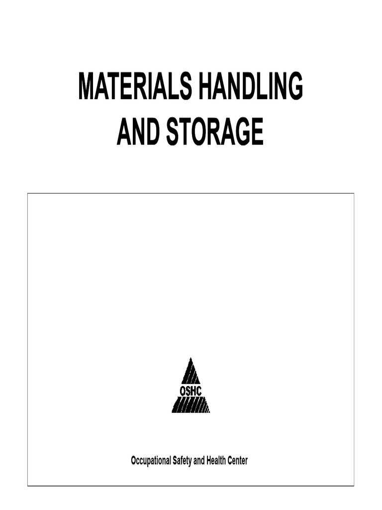 Safe Materials Handling and Storage Guide | PDF | Crane (Machine ...