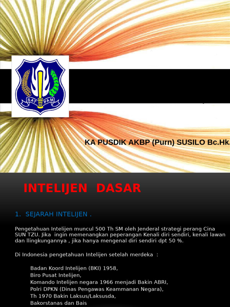 Sejarah dan Teori Dasar Intelijen | PDF