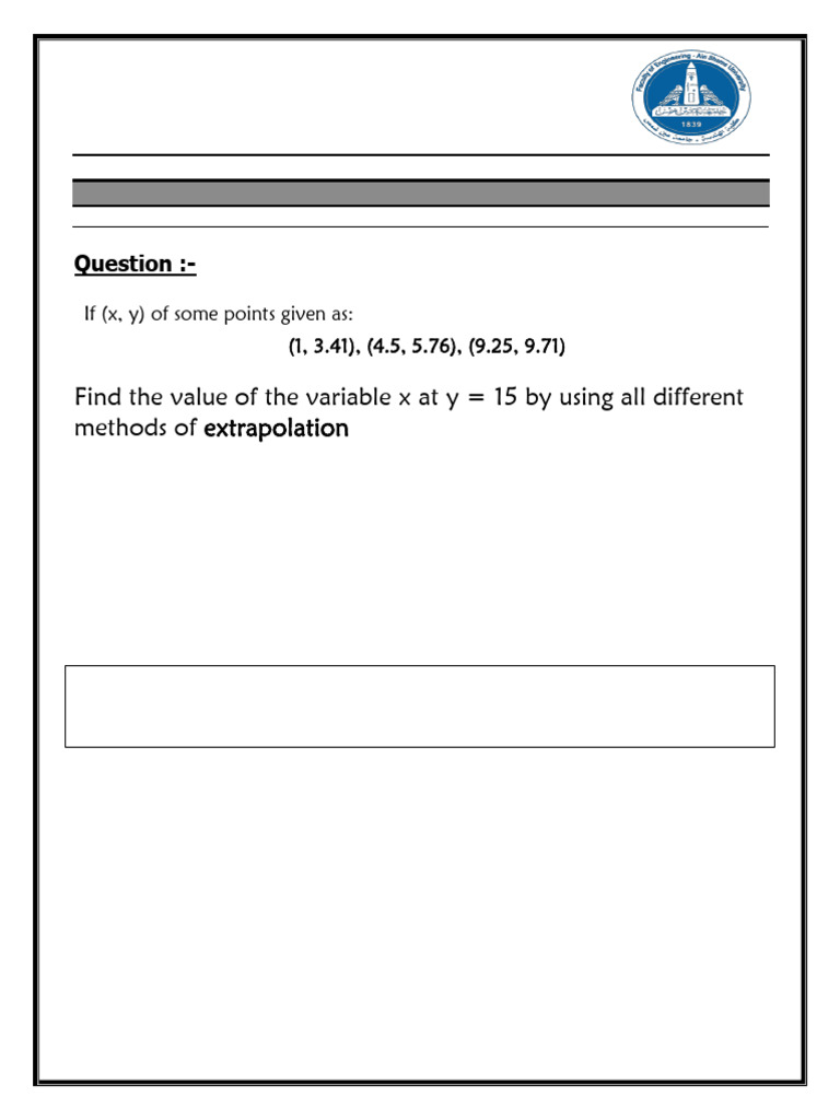 Extrapolation Methods Quiz 2024 | PDF