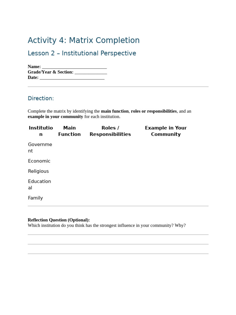 Matrix Completion for Institutional Analysis | PDF
