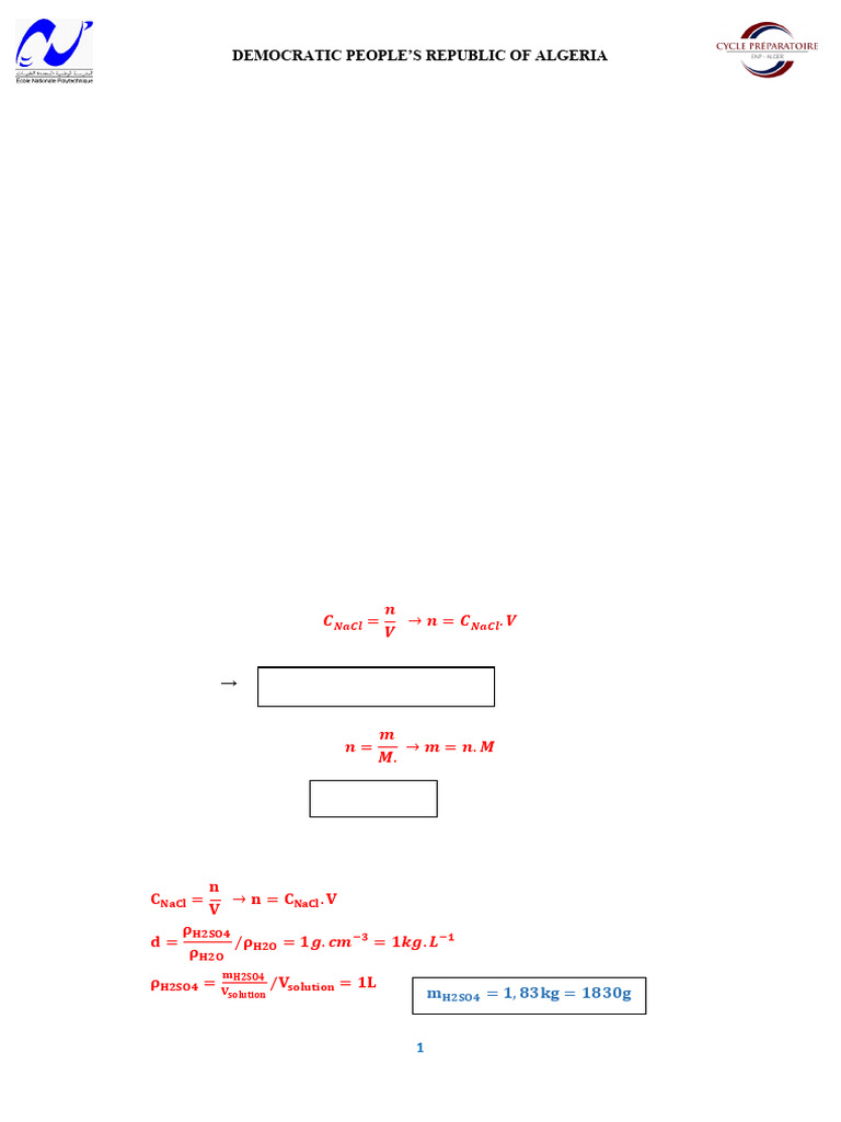 Chemistry Solutions and Calculations Guide | PDF | Parts Per Notation ...