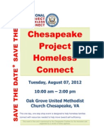 Chesapeake Project Homeless Connect Save The Date