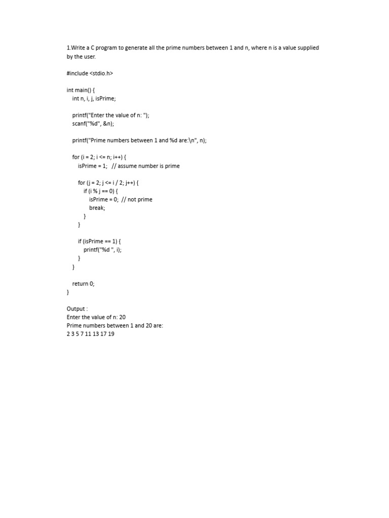 C Programs for Basic Algorithms | PDF | Integer (Computer Science ...