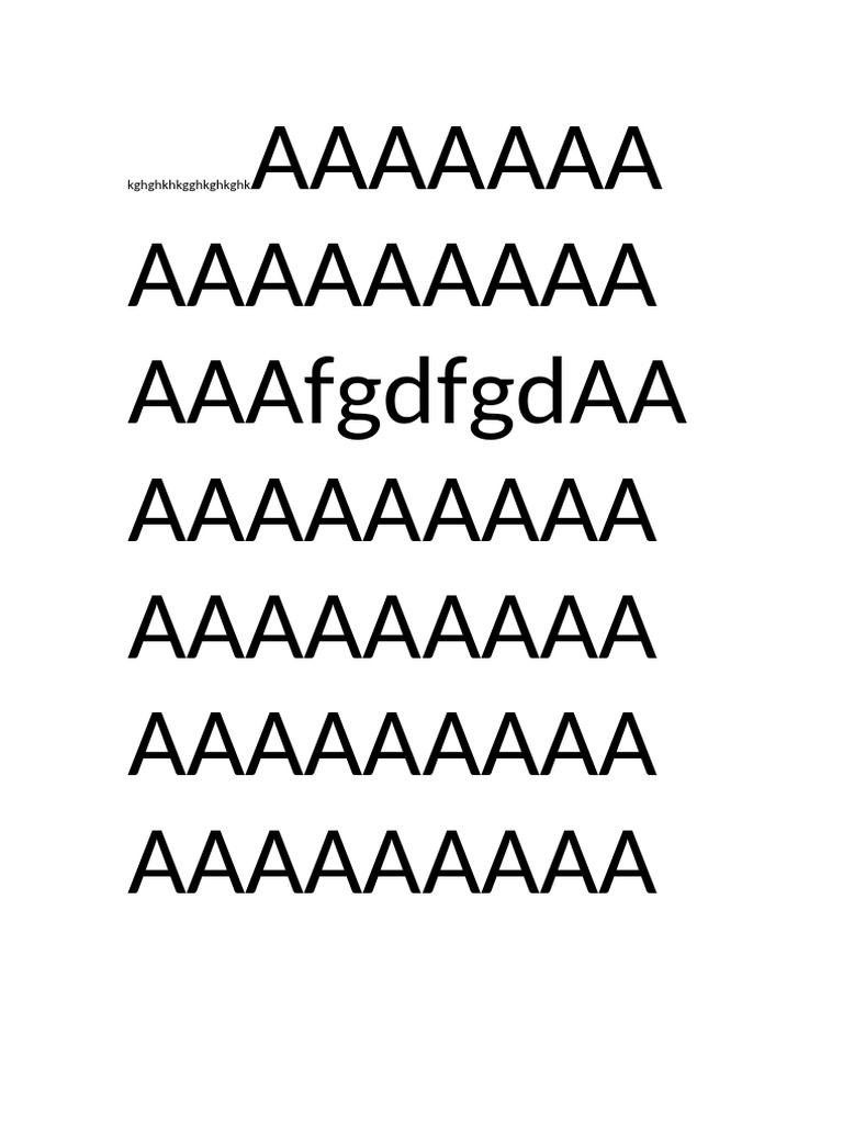 Document with Repeated Characters | PDF