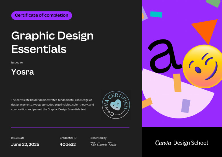 Graphic Design Essentials Certificate | PDF