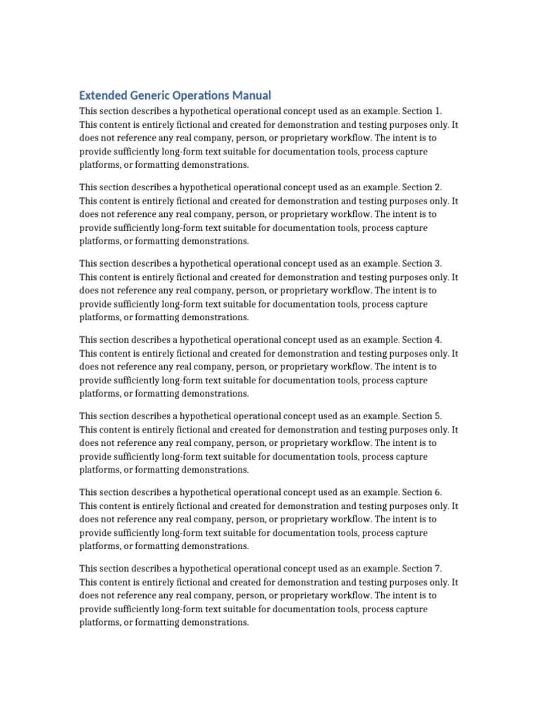 Hypothetical Operations Manual Guide | PDF | Human Communication ...