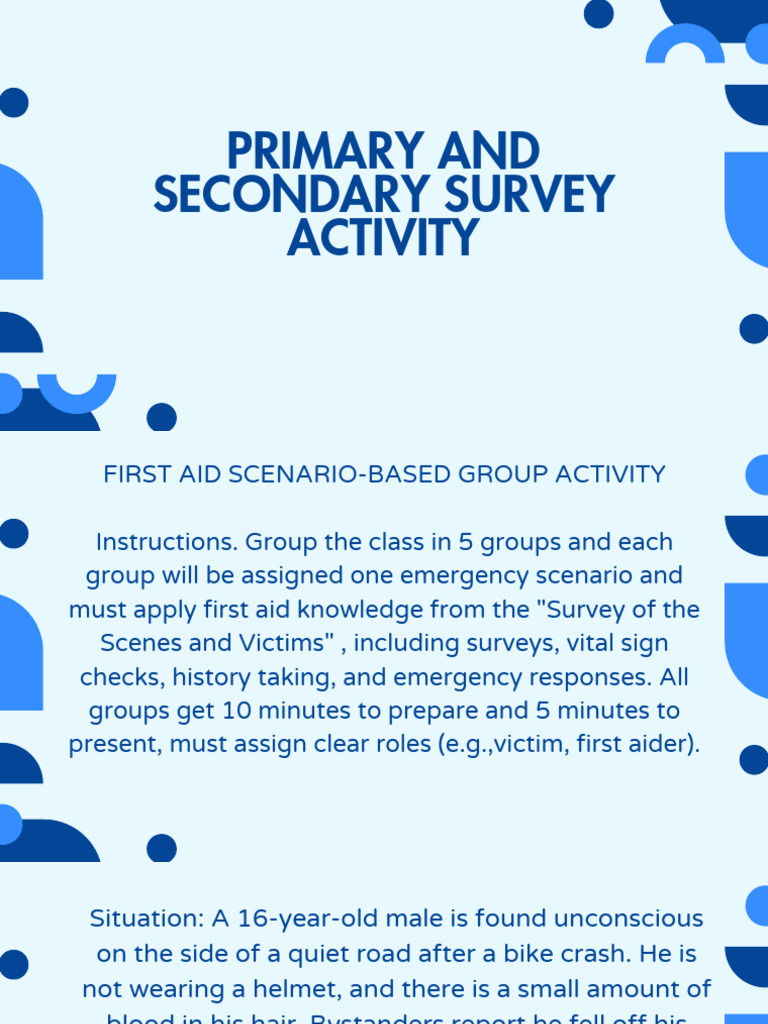 First Aid Scenario-Based Training Guide | PDF | First Aid | Medical ...