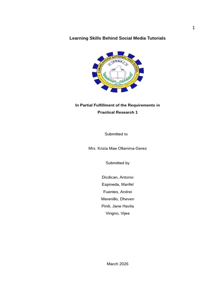 Impact of Social Media Tutorials on Learning Skills | PDF | Learning ...