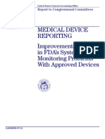 GAO - 1997 FDA Medical Device Reporting Needed Improvements