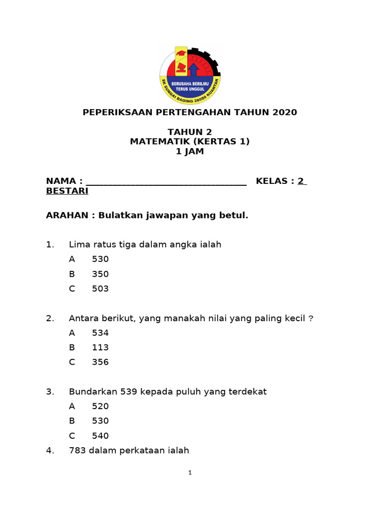 Mate THN 2 k1 | PDF