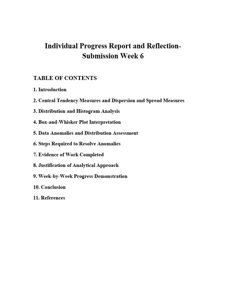 Data Analysis Progress Report | PDF | Outlier | Skewness