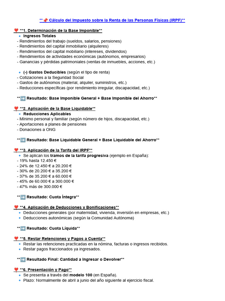 Guía Completa sobre Impuestos en España | PDF | Impuestos | Salario