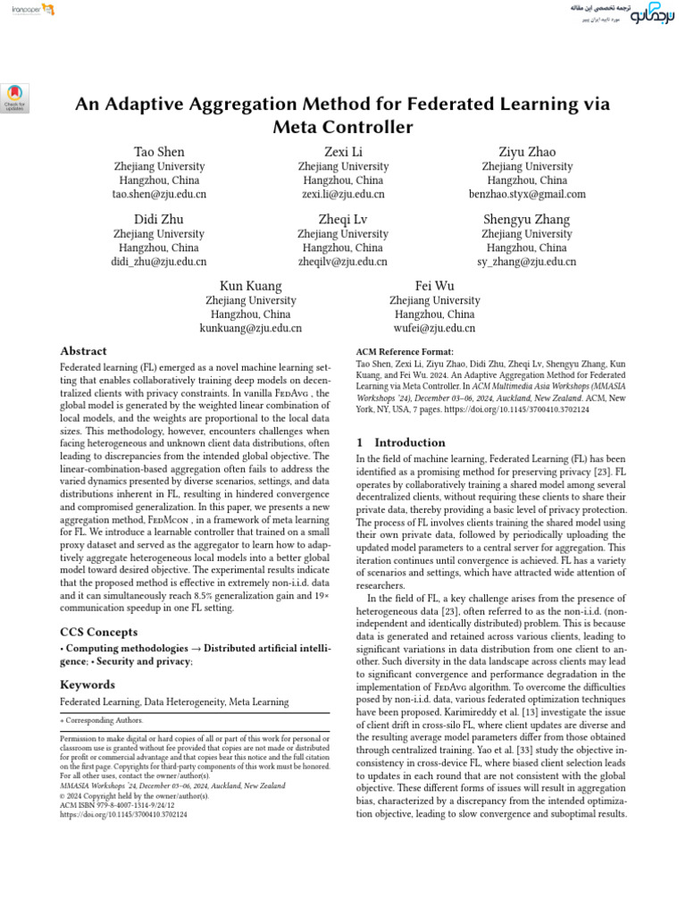 Adaptive Aggregation in Federated Learning | PDF | Machine Learning ...