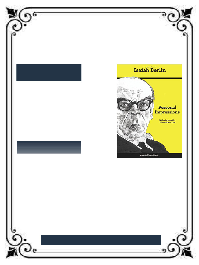 Personal impressions Third Ed Edition Isaiah Berlin ebook full-length