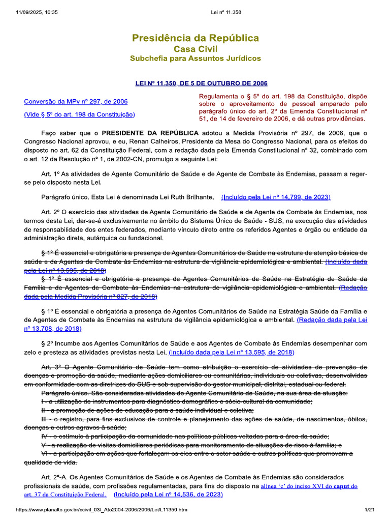 Lei 11.350 | PDF