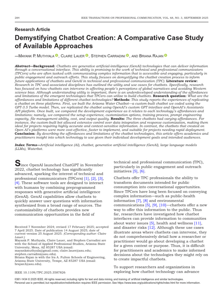 Chatbot Development: A Comparative Study | PDF | Artificial ...