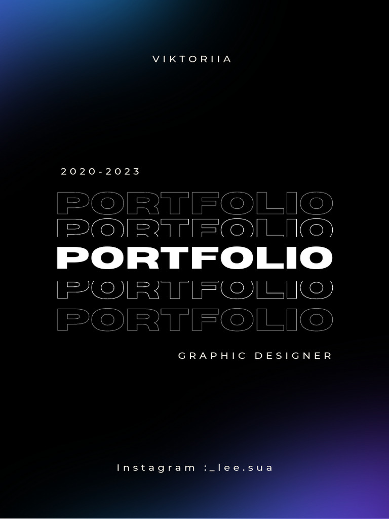 Blue Gradient Portfolio Cover Document | PDF
