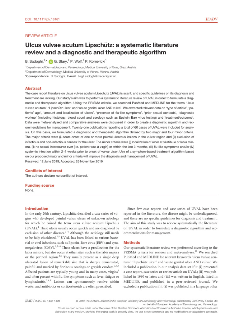 Uval Lipschütz: Diagnosis & Treatment Guide | PDF | Labia | Diseases ...