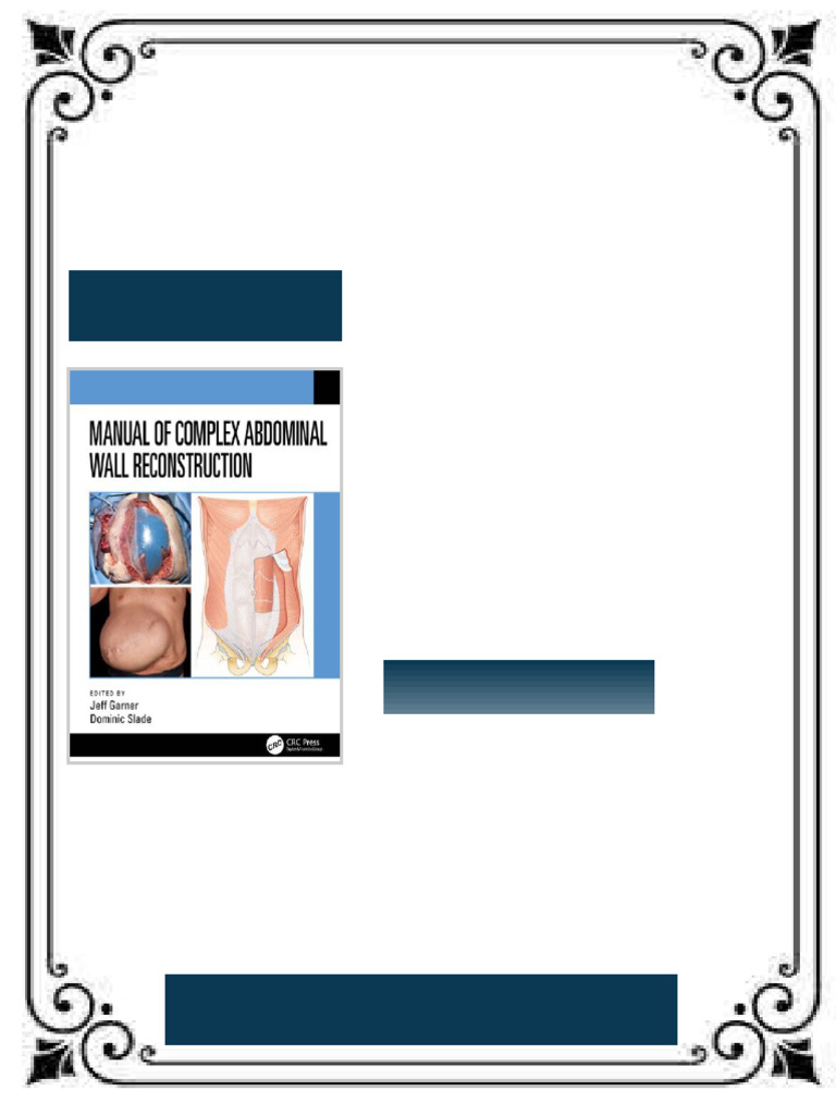 Manual of Complex Abdominal Wall Reconstruction 1st Edition Jeff Garner ...